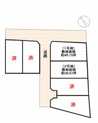 高知市朝倉丙1167 高知市朝倉丙 １号地の区画図