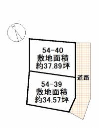 高知市西塚ノ原54-9 高知市西塚ノ原 54-39の区画図