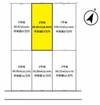 高知市一ツ橋町二丁目 高知市一ツ橋町 3号地の区画図