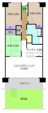 高知県高知市大津乙869-1 ビ・ウェル大津 の間取り