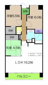 高知県高知市桟橋通２丁目 サーパス桟橋通二丁目 802 の間取り