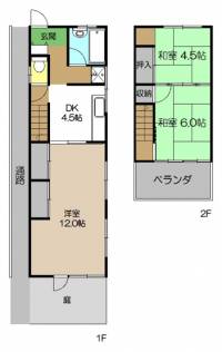 高知県高知市一宮中町１丁目 高知市一宮中町 一戸建 の間取り