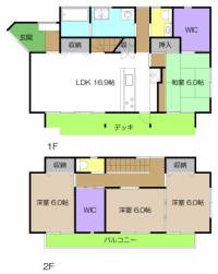 高知県高知市介良 高知市介良 一戸建 の間取り