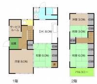 高知県高知市朝倉丙 高知市朝倉丙 一戸建 の間取り