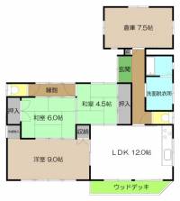 高知県安芸市土居 安芸市土居 一戸建 の間取り