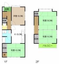 高知県高知市瀬戸２丁目8-3 高知市瀬戸 一戸建 の間取り