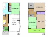 高知県吾川郡いの町枝川 吾川郡いの町枝川 一戸建 の間取り