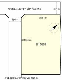 高知市鴨部3丁目816-8 高知市鴨部 の区画図