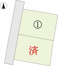 高松市檀紙町字八幡1641-1 高松市檀紙町 1号地の区画図