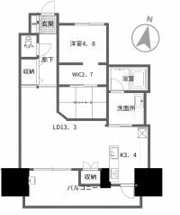 高知市本町4丁目 ビウェル本町　★売マンション★ の間取り