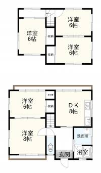 高知市南竹島町 高知市南竹島町 一戸建 の間取り