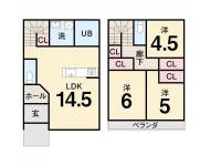 高知市一ツ橋町2丁目 高知市一ツ橋町 一戸建 の間取り