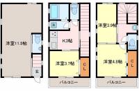 高知市新本町1丁目 高知市新本町 一戸建 の間取り