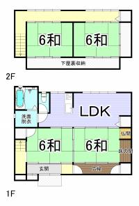 高知市朝倉東町 高知市朝倉東町 一戸建 の間取り