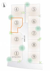 南国市大そね甲 南国市大そね甲 3号地の区画図