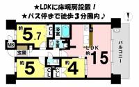 愛媛県松山市湯渡町 ラルステージ愛大附属前 の間取り