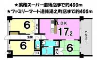 愛媛県松山市祝谷町１丁目 アルファライフ道後 の間取り