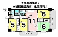 愛媛県松山市紅葉町 ライオンズガーデン松山紅葉町 の間取り