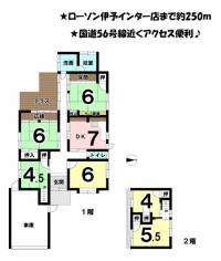 愛媛県伊予市米湊 伊予市米湊 一戸建 の間取り