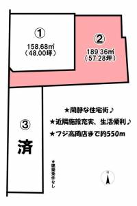 愛媛県松山市高岡町 松山市高岡町  の区画図