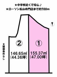 愛媛県松山市土居町 松山市土居町  の区画図