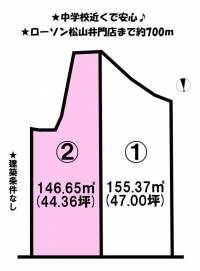 愛媛県松山市土居町 松山市土居町  の区画図
