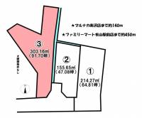 愛媛県松山市朝日ケ丘２丁目 松山市朝日ヶ丘  の区画図