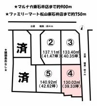 愛媛県松山市星岡３丁目 松山市星岡  の区画図