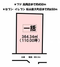 愛媛県松山市久保田町 松山市久保田町  の区画図