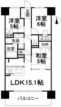 愛媛県松山市一番町1丁目 レーベン松山一番町 THE TOWER の間取り