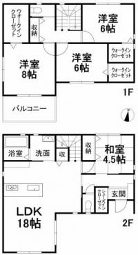 愛媛県松山市北斎院町 松山市北斎院町 一戸建 の間取り