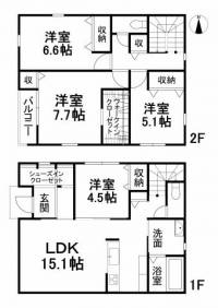 愛媛県松山市枝松2丁目 松山市枝松 一戸建 の間取り