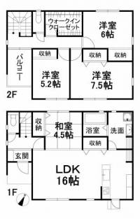 愛媛県伊予郡砥部町高尾田 伊予郡砥部町高尾田 一戸建 の間取り