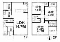 愛媛県松山市越智1丁目 松山市越智 一戸建 の間取り