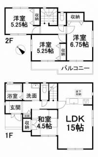 愛媛県松山市三杉町 松山市三杉町 一戸建 の間取り