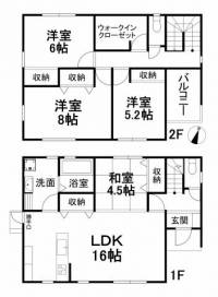 愛媛県松山市西長戸町 松山市西長戸町 一戸建 の間取り