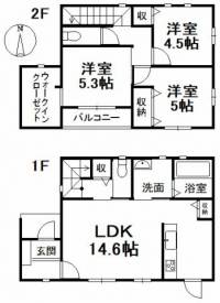 愛媛県松山市南吉田町 松山市南吉田町 一戸建 の間取り