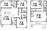 愛媛県松山市柳原 松山市柳原 一戸建 の間取り