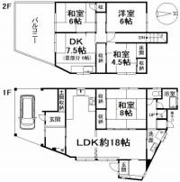 愛媛県松山市北斎院町 松山市北斎院町 一戸建 の間取り