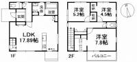 愛媛県松山市市坪南3丁目 松山市市坪南 一戸建 の間取り