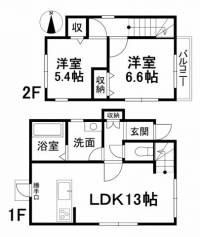 愛媛県松山市西石井4丁目 松山市西石井 一戸建 の間取り