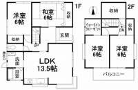 愛媛県伊予郡砥部町高尾田 伊予郡松前町中川原 一戸建 の間取り