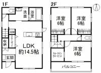 愛媛県松山市土居田町 松山市土居田町 一戸建 の間取り