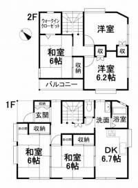 愛媛県松山市福音寺町 松山市福音寺町 一戸建 の間取り