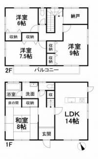 愛媛県松山市山西町 松山市山西町 一戸建 の間取り