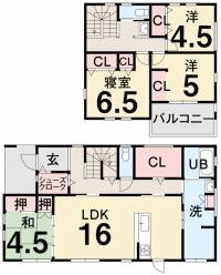 松山市春美町1-31 松山市春美町 一戸建 グレースタウン春美町の間取り