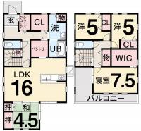 伊予郡松前町神崎 伊予郡松前町神崎 一戸建 グレースタウン伊予松前神崎2号地の間取り