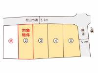 松山市来住町51-2 他4筆 松山市来住町 2号地の区画図