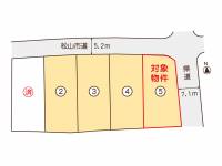 松山市来住町51-2 他4筆 松山市来住町 5号地の区画図