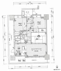 松山市竹原町2丁目15番27号 パークベルズ竹原 の間取り